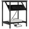 vidaXL Nattbordskap Svart Eik 38 x 30 x 48 cm Konstruert tre