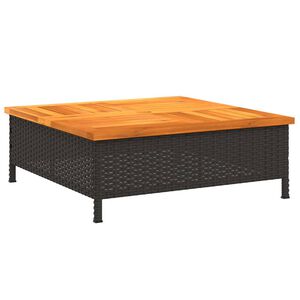 vidaXL Parasollfotdeksel svart 70x70x25 cm polyrotting og akasie