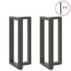 vidaXL Barbordben T-formet 2 stk antrasitt 40x35x(90-91) cm st&aring;l