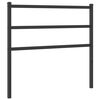 vidaXL Sengegavl i metall svart 107 cm