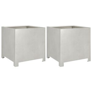 vidaXL Plantekasser 2 stk 40x40x40 cm rustfritt st&aring;l