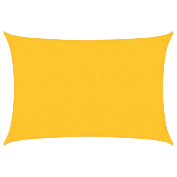 vidaXL Solseil 160 g/m² gul 2,5x4 m HDPE