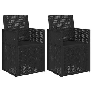 vidaXL Hage Spise Stoler 2 pcs Antrasitt 53 x 47 x 88,5 cm PP