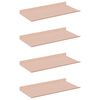 vidaXL Flytende hylle 4 stk. Rosa 40 x 18 x 2,5 cm St&aring;l