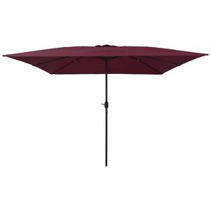 vidaXL Hageparasol Bordeaux R&oslash;d 295 x 295 x 245 cm Polyester og st&aring;l