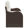 vidaXL Hagemøbelsofa med pute Brun 121 x 62 x 69cm polyrotting