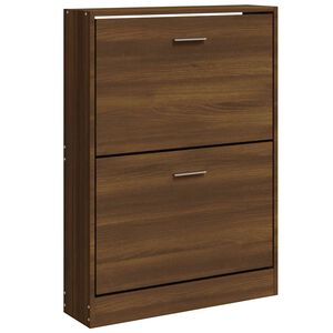 vidaXL Skoskap brun eik 59x17x81 cm konstruert tre