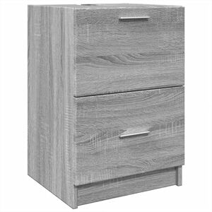 vidaXL Servantskap gr&aring; eik 40x37x59 cm konstruert tre