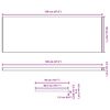 vidaXL Vinduskarmer Svart med trestruktur 120 x 50 x 4,5 cm PVC