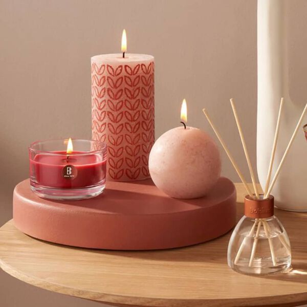 Bolsius Rustikke kulelys Shine 6 stk 76x71 mm skyet hvit