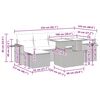vidaXL Hagesofaer med puter 7 deler grå polyrotting akasie