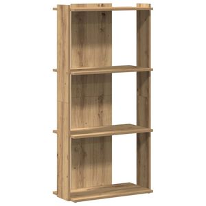 vidaXL Bokhylle 3 etasjer artisan eik 60x30x120 cm konstruert tre