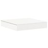 vidaXL Sandkasse med lokk hvit 111x111x19,5 cm heltre furu
