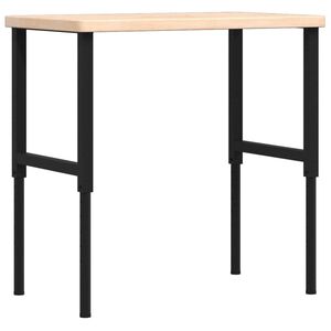 vidaXL Arbeidsbenk 100x60x(73-99,5) cm heltre eik rektangul&aelig;r