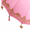 vidaXL Balinesisk Parasol 260 Rosa 210-220 cm Bomull og solid tre