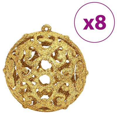 vidaXL Julekuler 100 stk gull og vinrød 3 / 4 / 6 cm
