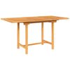 vidaXL Uttrekkbart hagebord 110-160x80x75 cm heltre teak