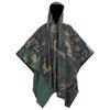 Vanntett milit&aelig;r regnponcho for camping/fotturer, kamuflasje