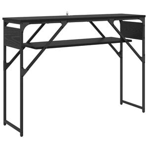 vidaXL Konsollbord Svart Eik Konstruert tre 105x30x75cm