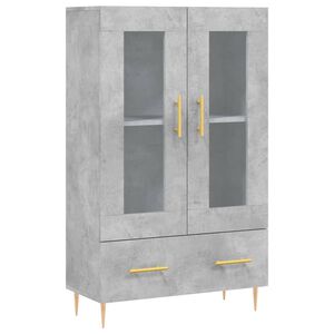 vidaXL Highboard betonggr&aring; 69,5x31x115 cm konstruert tre