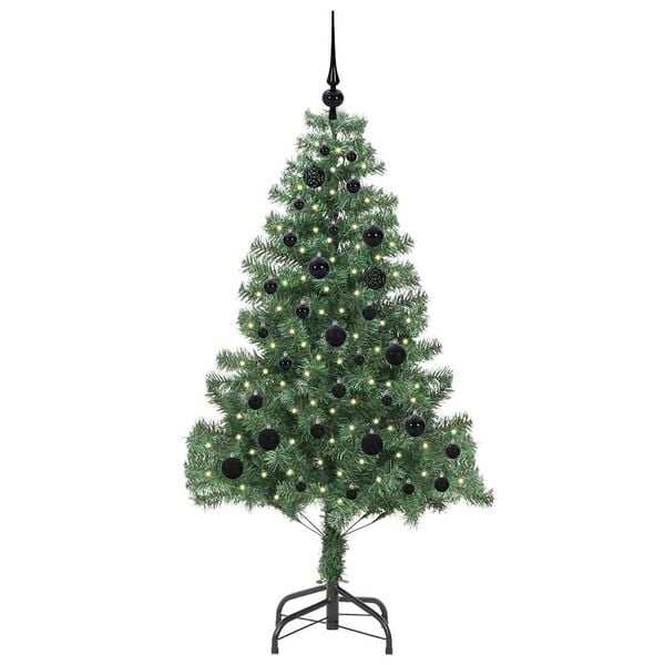 vidaXL Juletre med 150 LED med stativ grønn 150 cm PVC