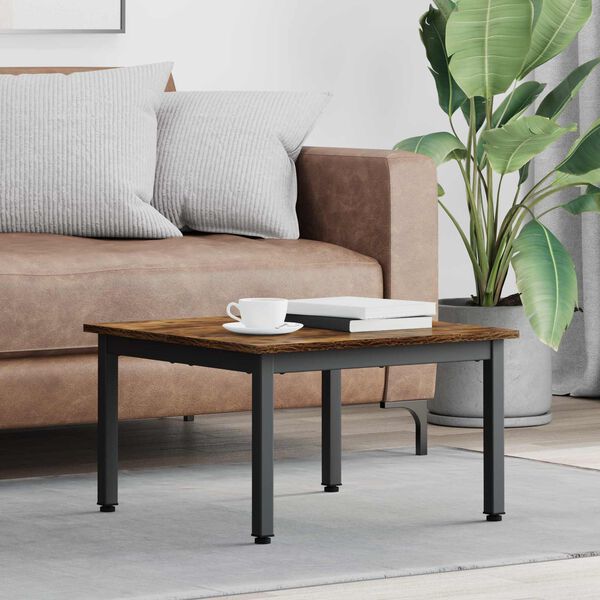 vidaXL Kaffebord R&oslash;yk Eik 60 x 60 x 36 cm Konstruert tre