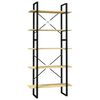vidaXL Bokhylle 5 nivåer brun 80x30x175 cm heltre furu