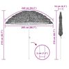 vidaXL Strandparasol Brun Ø 206 x 209.5 cm Stål