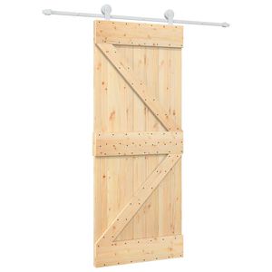 vidaXL Skyved&oslash;r Naturlig og Hvit 85 x 210 cm Massiv Furu Tre