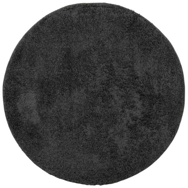 vidaXL Tykt teppe PAMPLONA h&oslash;y luv moderne antrasitt &Oslash;80 cm