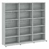 vidaXL CD-skap gr&aring; sonoma 100x23x89,5 cm konstruert tre