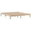 vidaXL Sengeramme med skuffer 200x200 cm heltre furu