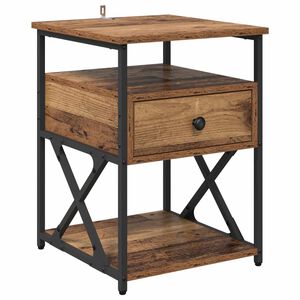 vidaXL Nattbordskap Gammelt tre 40 x 42 x 55 cm Konstruert tre