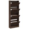 vidaXL Skoskap brun eik 60x21x163,5 cm konstruert tre