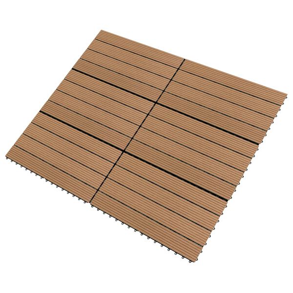 vidaXL Terrassebord 6 stk WPC 60x30 cm 1,08 m² brun