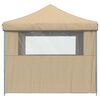 vidaXL Partytelt Beige 292 x 292 x 315 cm Oxford Stoff