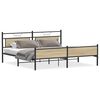 vidaXL Sengeramme i metall uten madrass sonoma eik 200x200 cm