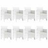 vidaXL Hage Spisegruppe 9 pcs Lysegrå Polt rattan