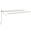 vidaXL Automatisk uttrekkbar markise 500x300 cm kremhvit