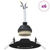 vidaXL Spotlights med søkelys 6 pcs Svart 9 x 9 cm Metall
