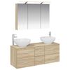 vidaXL Baderomsinnredningssett 4 pcs Sonoma eik