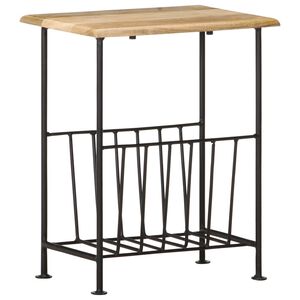 vidaXL Magasinstativ 40x30x50 cm heltre mango og st&aring;l