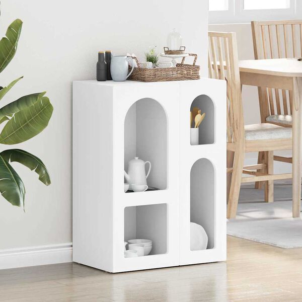 vidaXL Serviesskap Hvit 59 x 35 x 80.5 cm Konstruert tre