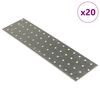 vidaXL Perforerte plater 20 stk 2 mm 300x80 mm Galvanisert st&aring;l