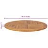 vidaXL Bordplate heltre teak 2,5 cm 90 cm
