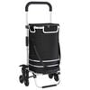 vidaXL Handlevogn Svart 47 x 39 x 100,5 cm Oxford-stoff