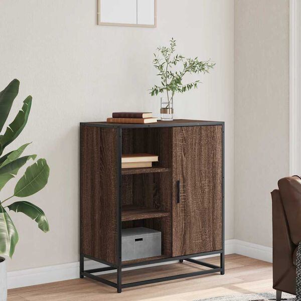 vidaXL Skjenk brun eik 62x35x76 cm konstruert tre