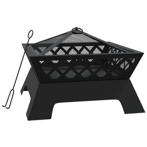 vidaXL B&aring;lfat med ildrake 50 cm XXL st&aring;l