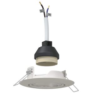 vidaXL Spotlight 24 pcs Hvit 9 x 9 x 2.5 cm Metall