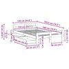vidaXL Sengeramme uten madrass hvit 135x190 cm heltre furu